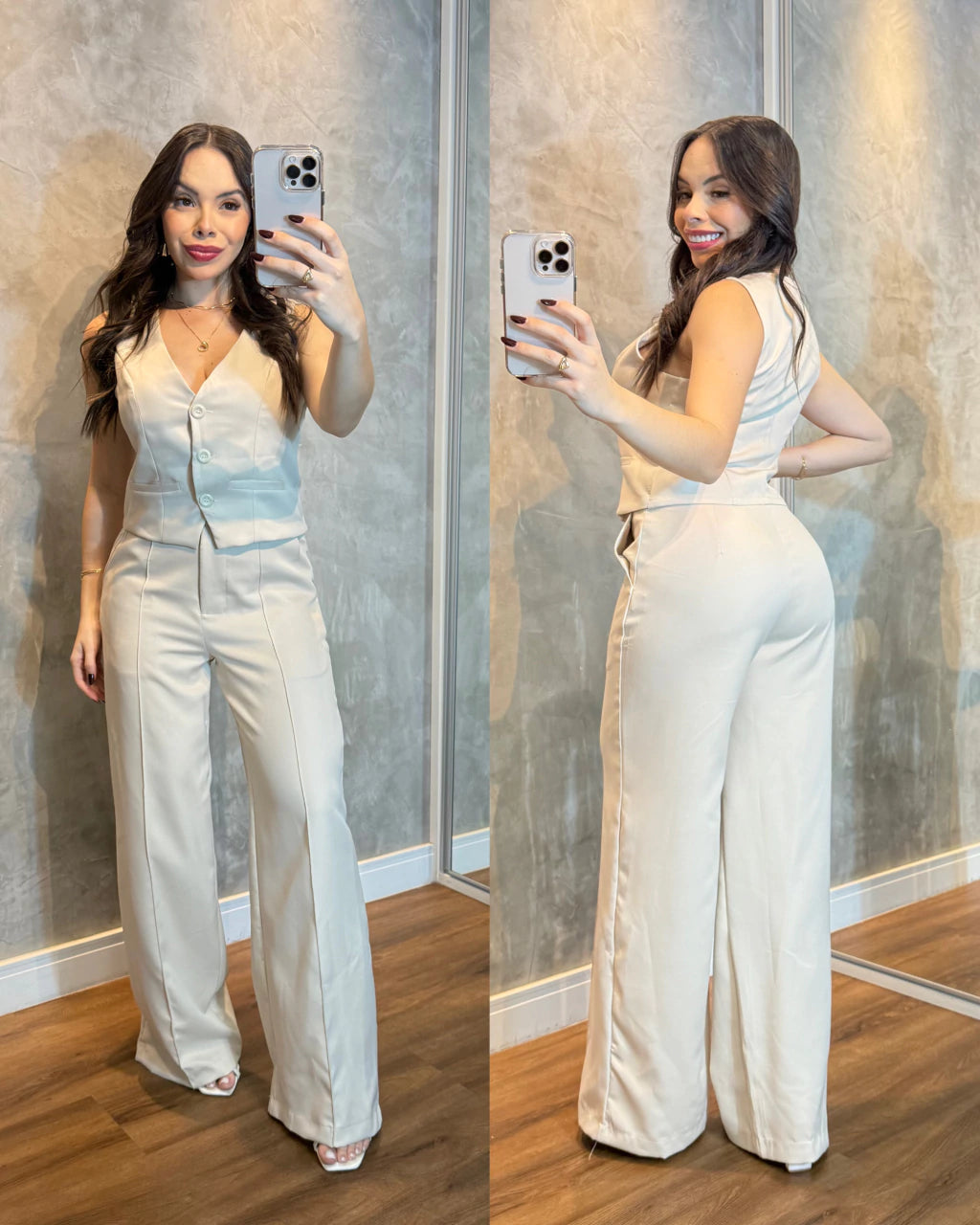 Conjunto Mariana colete e calça alfaiataria
