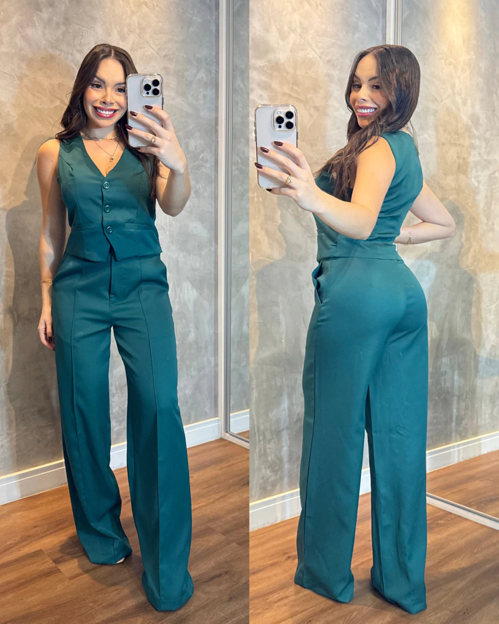 Conjunto Mariana colete e calça alfaiataria