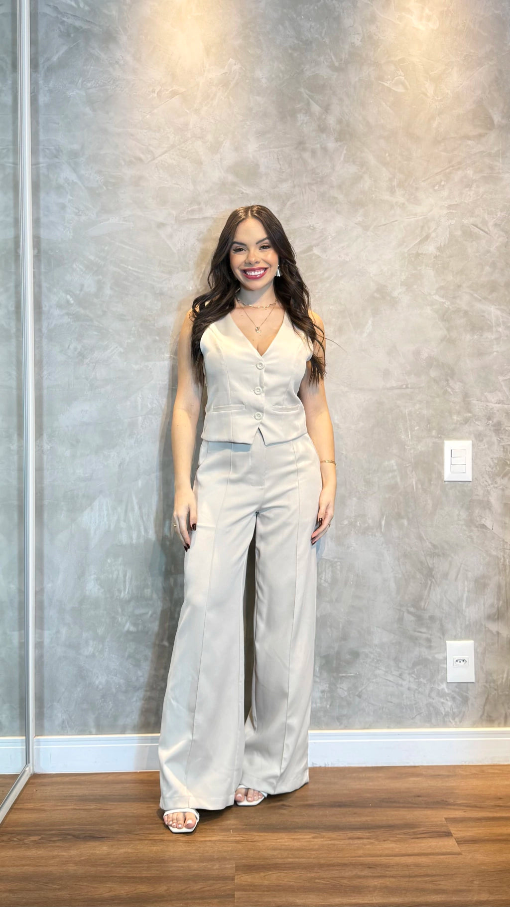 Conjunto Mariana colete e calça alfaiataria