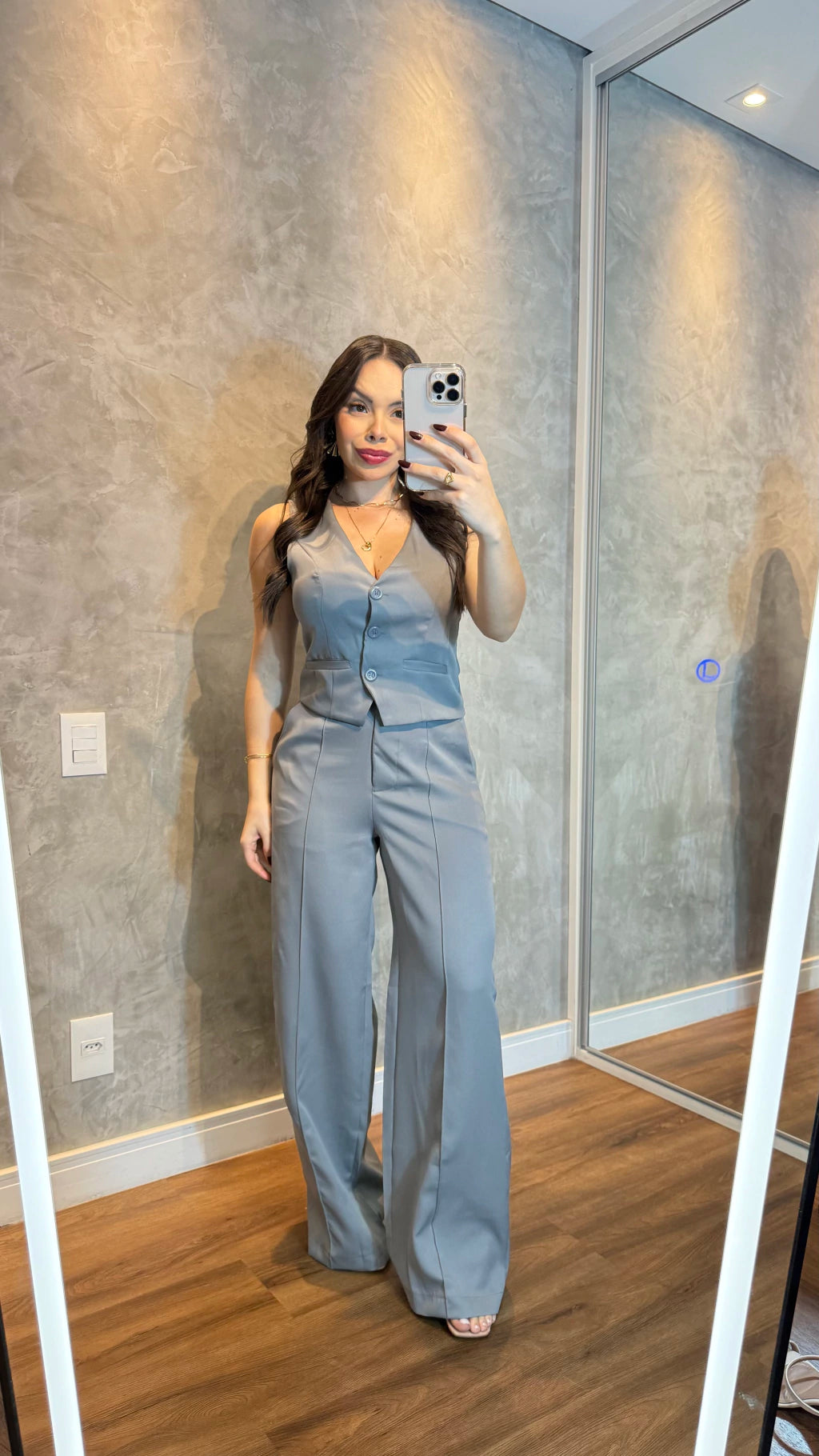 Conjunto Mariana colete e calça alfaiataria