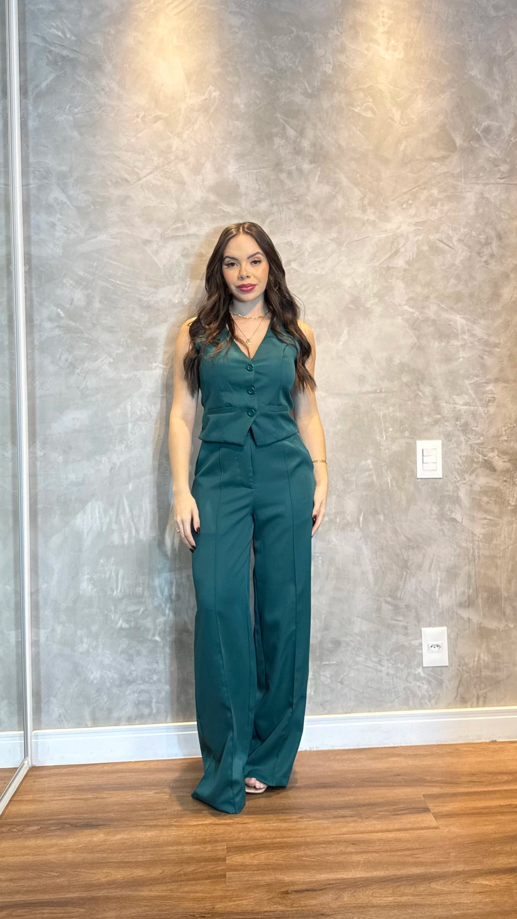 Conjunto Mariana colete e calça alfaiataria