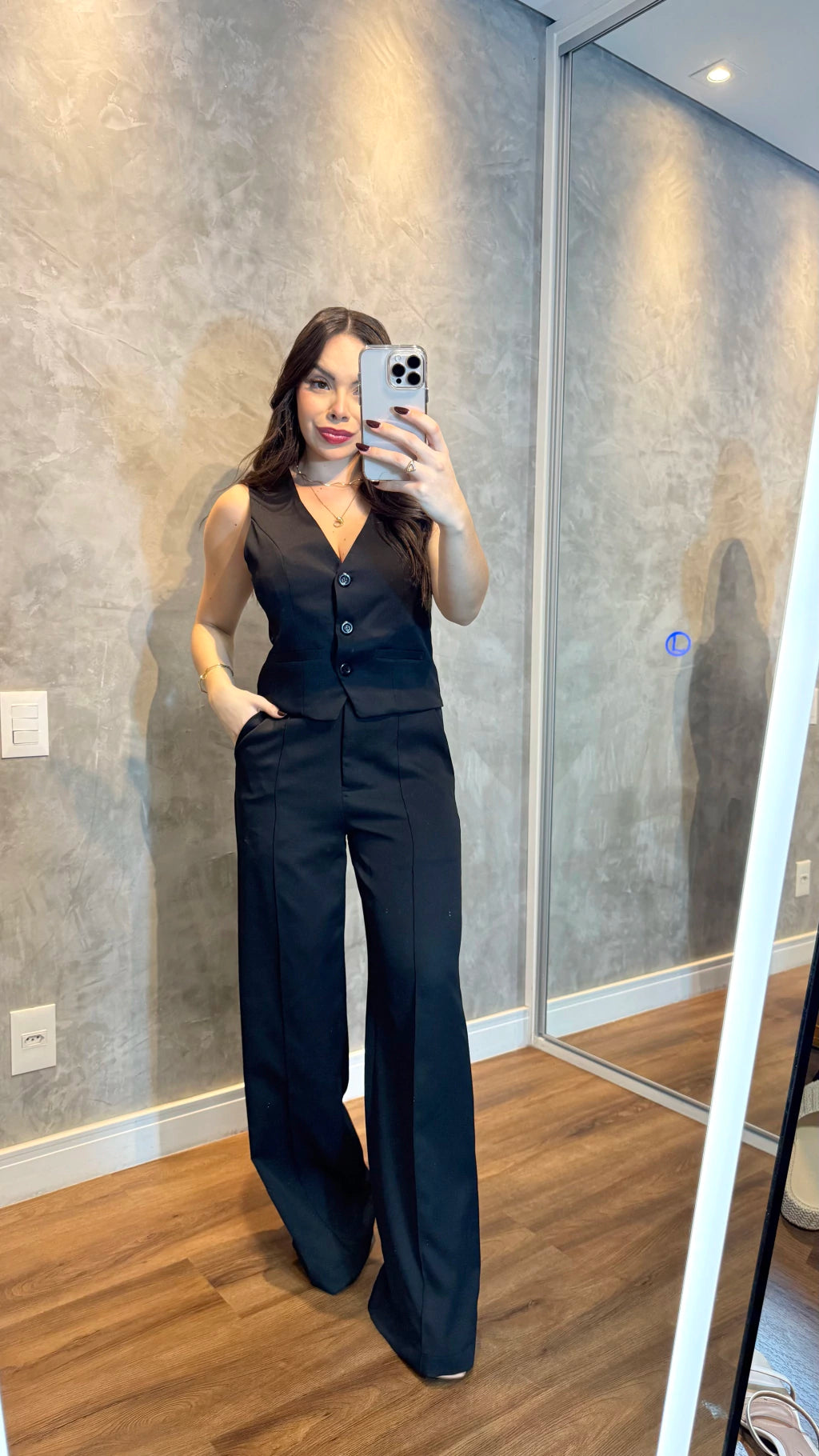 Conjunto Mariana colete e calça alfaiataria