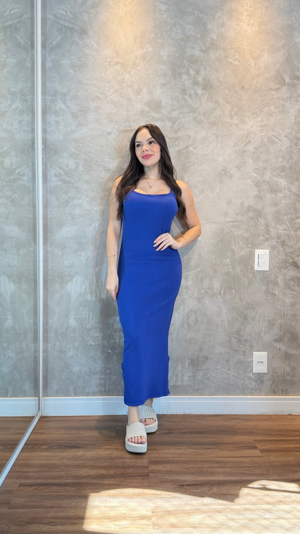 Vestido Kezia ribana canelado
