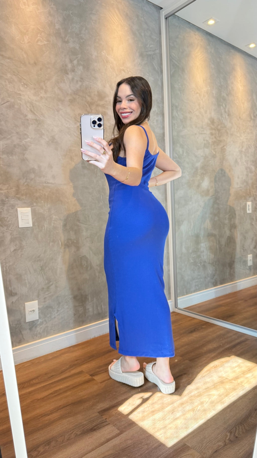 Vestido Kezia ribana canelado