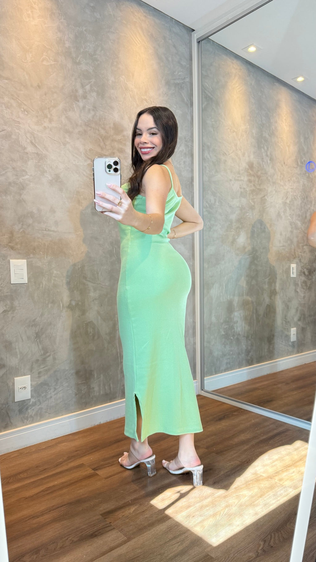 Vestido Kezia ribana canelado