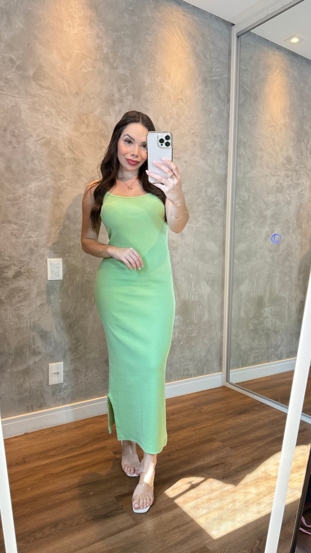 Vestido Kezia ribana canelado