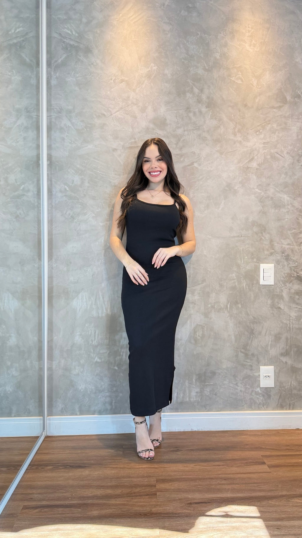 Vestido Kezia ribana canelado