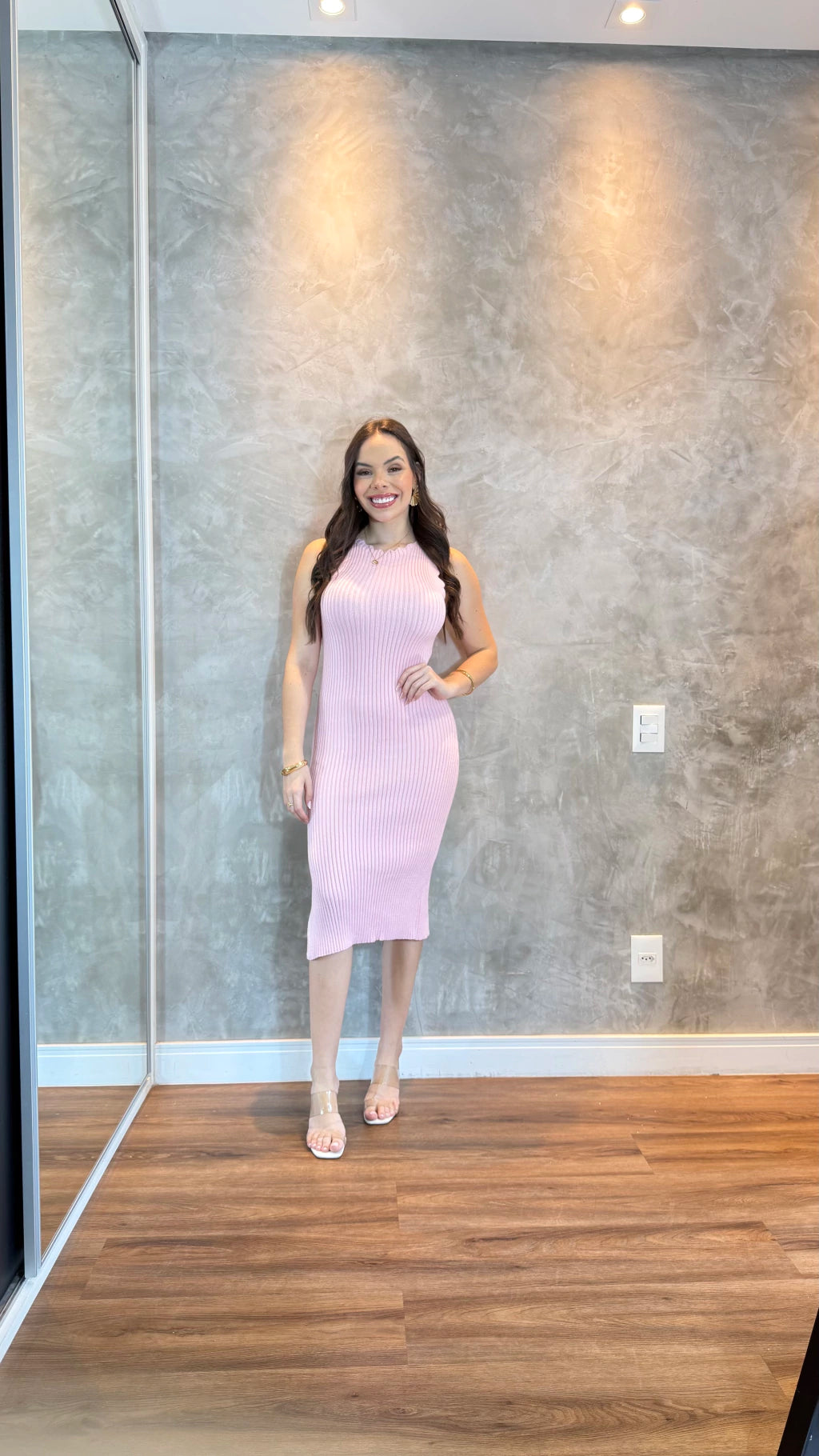 Vestido tricô modal Nuvem