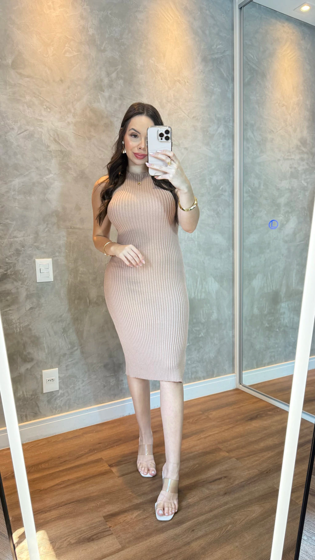 Vestido tricô modal Nuvem